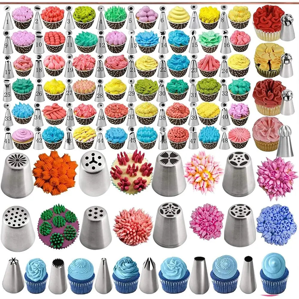 359pcs Cake Decorating Supplies Set, with 66 Tips, Piping Bags and Beginner Set