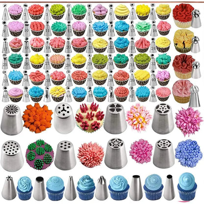 359pcs Cake Decorating Supplies Set, with 66 Tips, Piping Bags and Beginner Set