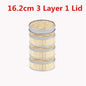 Bamboo Food Steamer basket with Stainless Steel Banding