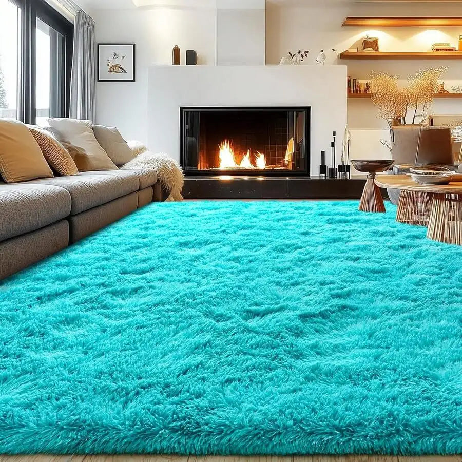 Soft Shag Rugs For Bedroom, Living Room, Luxury Modern Plush Carpet, Non-Slip