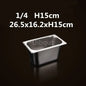 Square pot Kitchen Pans, 304 stainless steel 1/9 1/6 1/4 1/3 Food Chafing pans, Buffet Containers Lid 0.7 mm