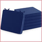 6-Pack Waterproof Patio Chair Cushions, 19x19x2 Inch, Fade Resistant, with Ties & Hidden Zipper, Navy