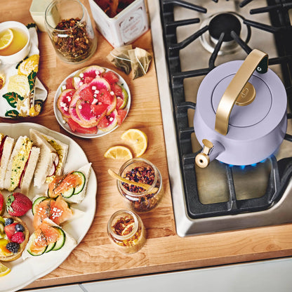 Beautiful 1.8L Ceramic Non-Stick Stovetop Tea Kettle, Sage Green by Drew Barrymore