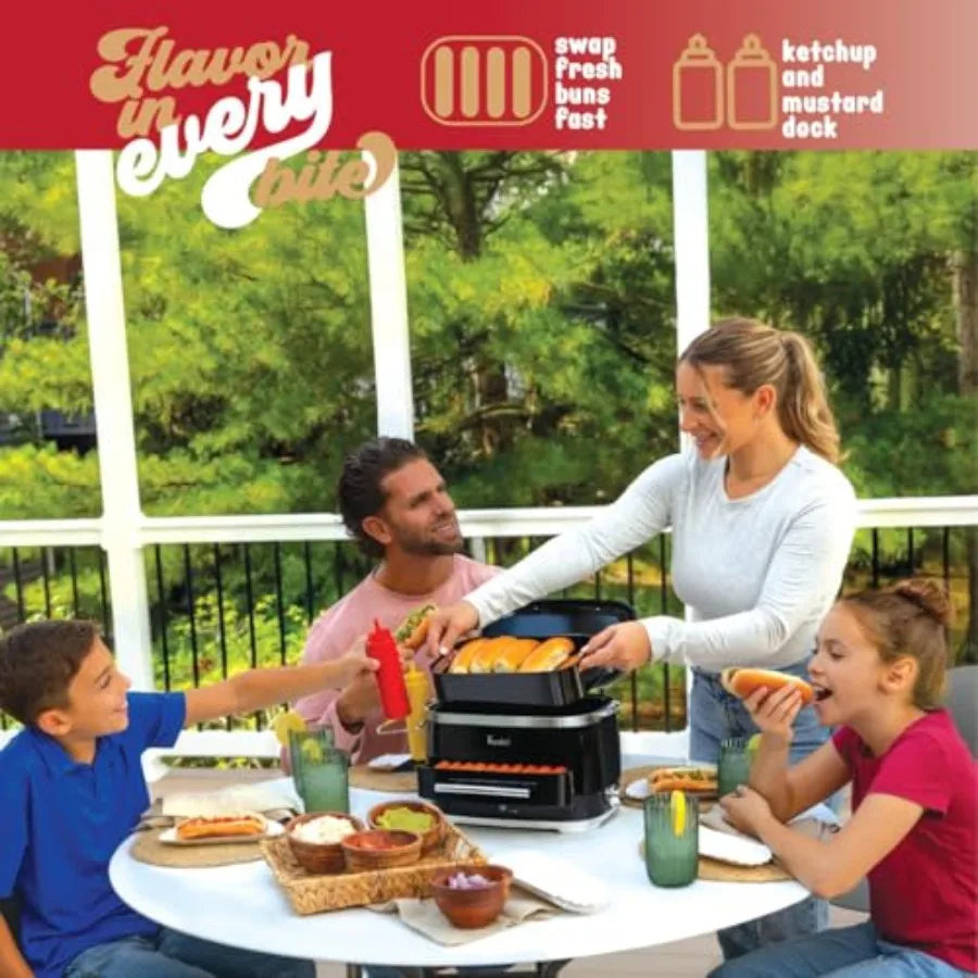 Electric Hot Dog Steamer with Bun Warmer for 24 Hot Dogs 12 Buns