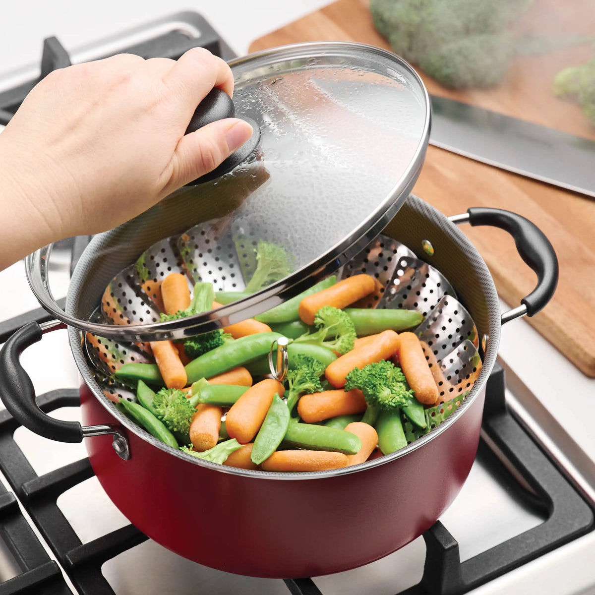 18-Piece Nonstick Cookware Set, Asphalt