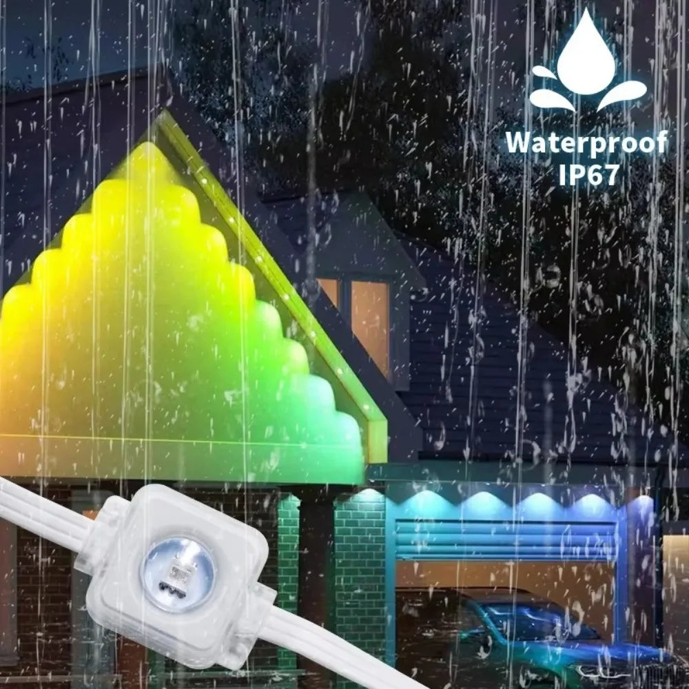 300ft Smart Eave Lights, 180 Permanent Outdoor Lights LED String Lights App Remote Waterproof