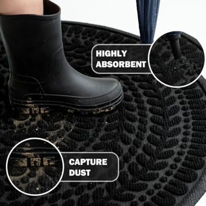 Half Circle Welcome Mat 17x30, Indoor and Outdoor