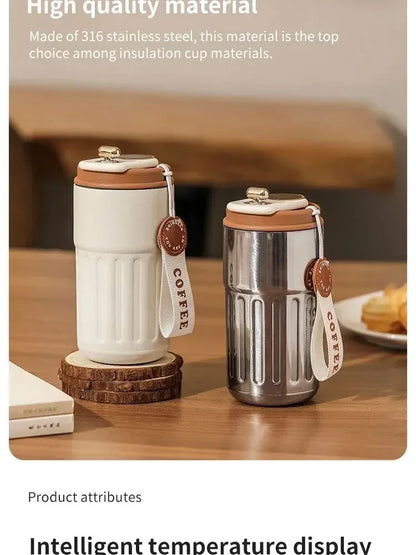 450ML Stainless Steel Thermo Water Bottle, LED Temperature Display Coffee Cup
