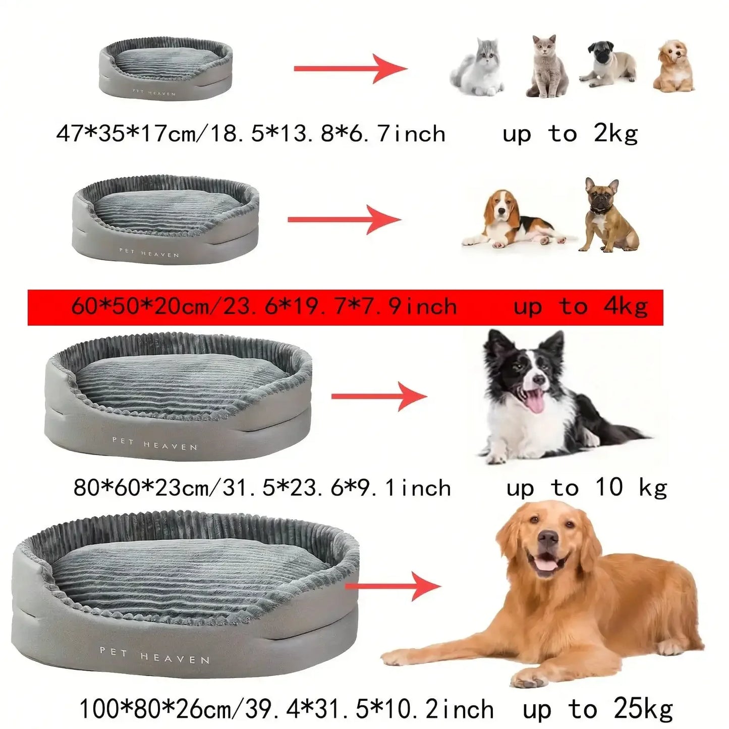 Machine-Washable Soft & Cozy Pet Bed – All-Season Plush Comfort, Indoor Outdoor Use