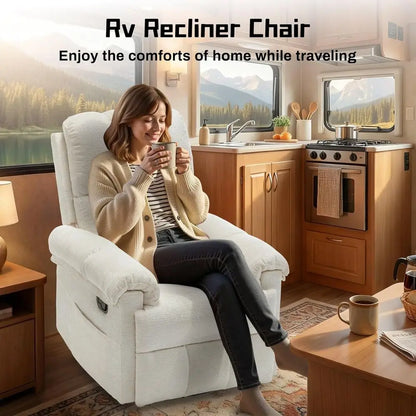Swivel Rocker Recliner Chair, Small Recliners for Small Spaces, Upholstered