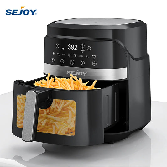 8-in-1 Air Fryer, 6 Qt, Premium Ceramic Coating,Precise Heating for Even Results, Air Fry, Roast, Bake, Broil,Frozen, Proof,120V
