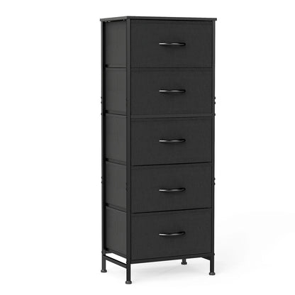 48IN Dresser With 5 Fabric Drawers, Steel Frame