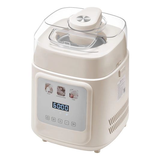 Upright Automatic Ice Cream Maker with Built-in Compressor, 1 Quart No Pre-freezing, Gelato,  Frozen Yogurt