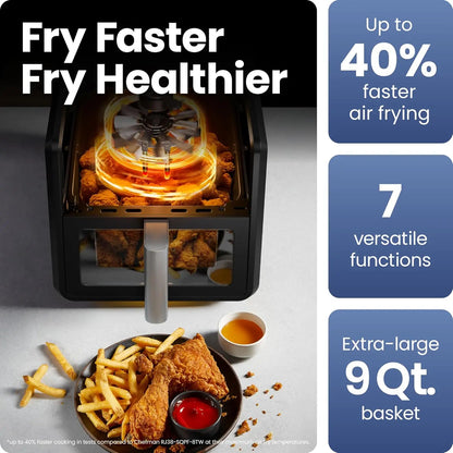 9 Qt 7-in-1 Air Fryer with Viewing Window