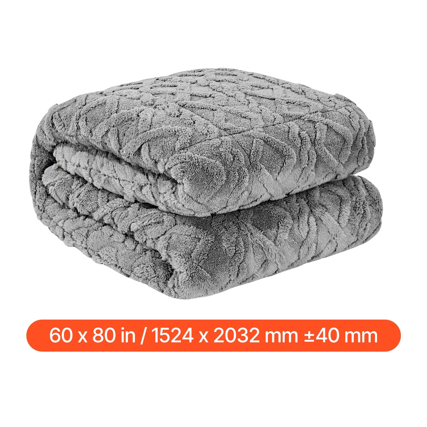 Weighted Blanket 20 lbs 60 x 80 in Queen Size Sherpa Fleece w/ Glass Beads
