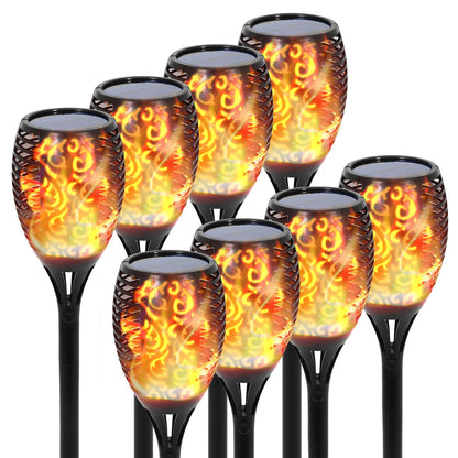 4//8/12/16PCS Solar Flickering Flame Torch Lights (43 inch 96 )LED Waterproof for Landscape Garden Pathway