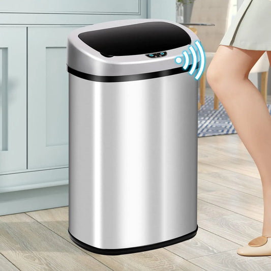 13-Gallon Kitchen Trash Can, Tall AutomaticTouchfree Motion Sensor