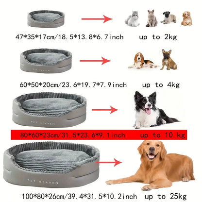 Machine-Washable Soft & Cozy Pet Bed – All-Season Dog & Cat House With Warm Mat For Small/Medium/Large Pets, Indoor Outdoor Use