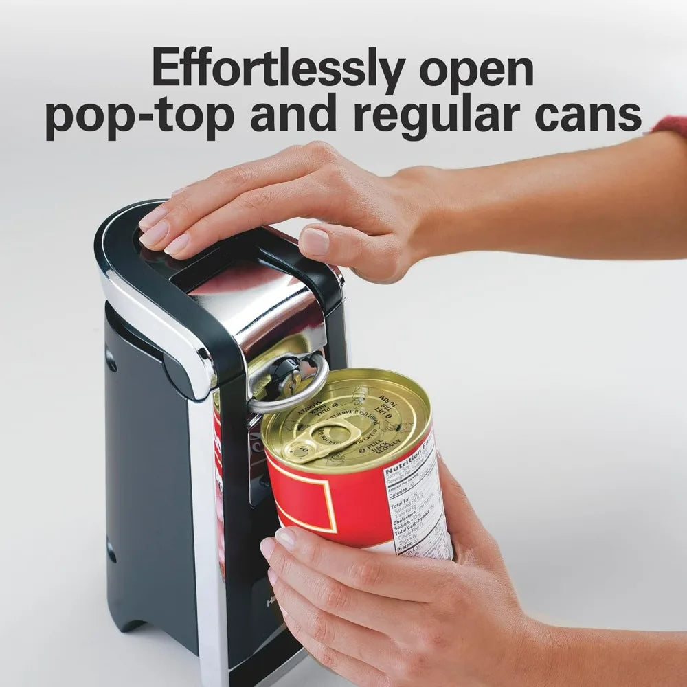 Electric Automatic Can Opener Easy Push Down Lever Eliminates Sharp Edges Opens All Standard-Size