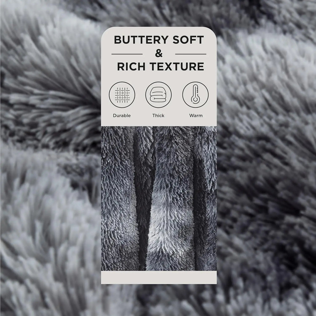 King Size Soft Fluffy Blanket for Bed, Faux Fur Fuzzy Minky Couture, Warm Winter Blanket