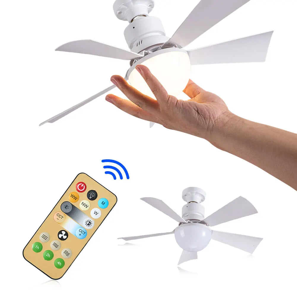 30/40W Ceiling Fan With Light, Remote Control Dimming