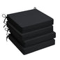 Outdoor Chair Cushions, Pack of 4, Water Resistant with Ties