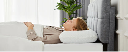 2-pieces Memory Foam Pillows, Standard Size Neck Pillow, Ventilated Cooling Bed Pillow with Removable Washable Cover ,