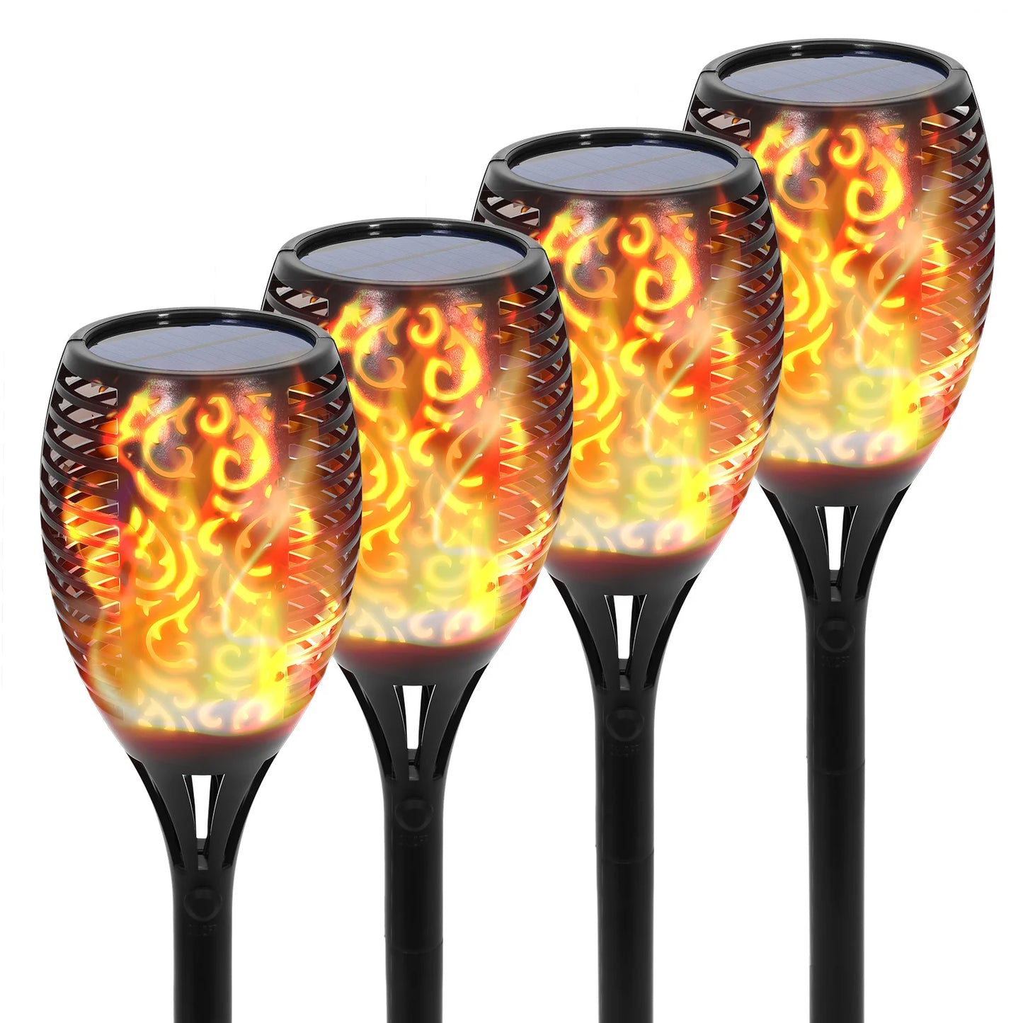 4//8/12/16PCS Solar Flickering Flame Torch Lights (43 inch 96 )LED Waterproof for Landscape Garden Pathway