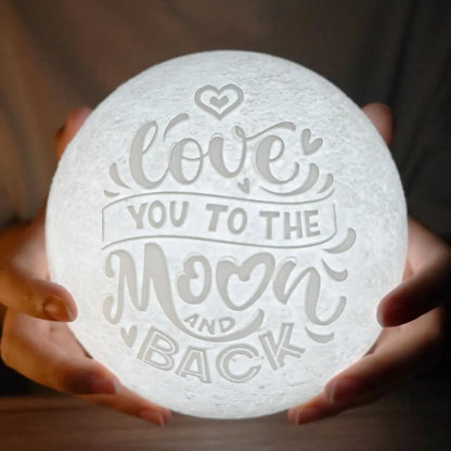 Engraved Moon Lamp, 16 Colors, Romantic Fall Decor Piece with Remote Control and Wooden Base 5.9 inch