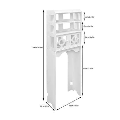 Bathroom Floor Cabinet, 4 Tier Over The Toilet Storage