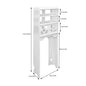 Bathroom Floor Cabinet, 4 Tier Over The Toilet Storage