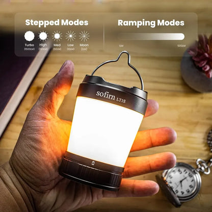 Camping Light, USB C 21700 Rechargeable Lantern