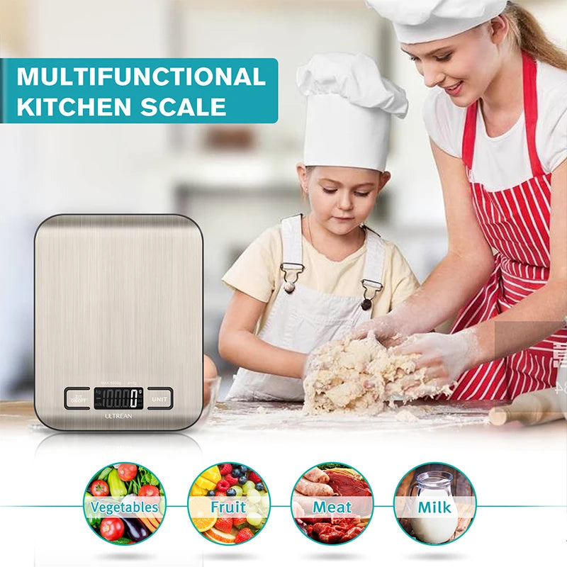 Digital Kitchen Scale 5000g/1g Multifunction, Electric LCD Display