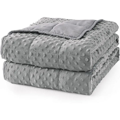 Weighted Blanket Queen Size, 15 lbs, Heavy Minky Blanket, Washable