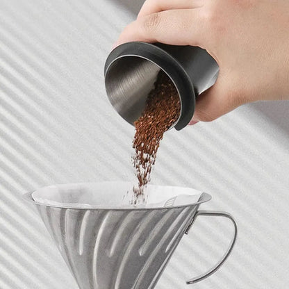 Stainless Steel Coffee Bean Measuring Cup for Espresso Machine