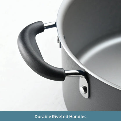 18-Piece Nonstick Cookware Set, Asphalt