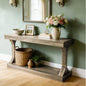 120cm Solid Wood Console Table, Farmhouse Entryway Table, Rectangular Couch Tables, Behind Sofa Accent Tables for Hallway ,Living Room