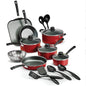 18-Piece Nonstick Cookware Set, Asphalt