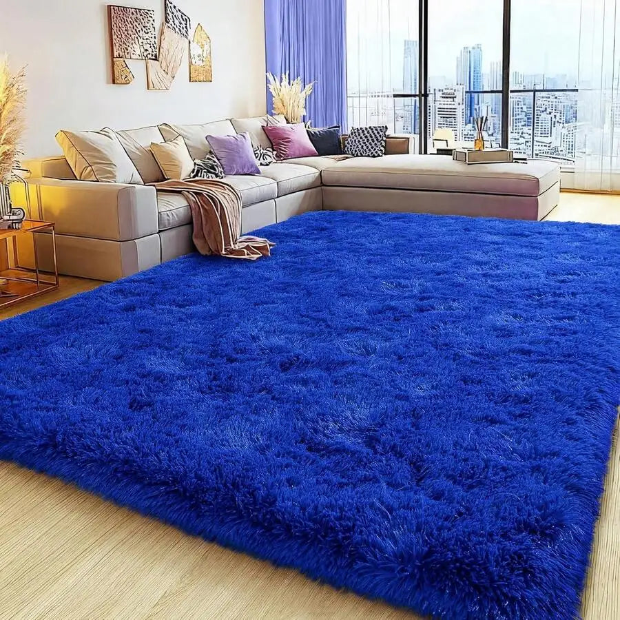 Soft Shag Rugs For Bedroom, Living Room, Luxury Modern Plush Carpet, Non-Slip