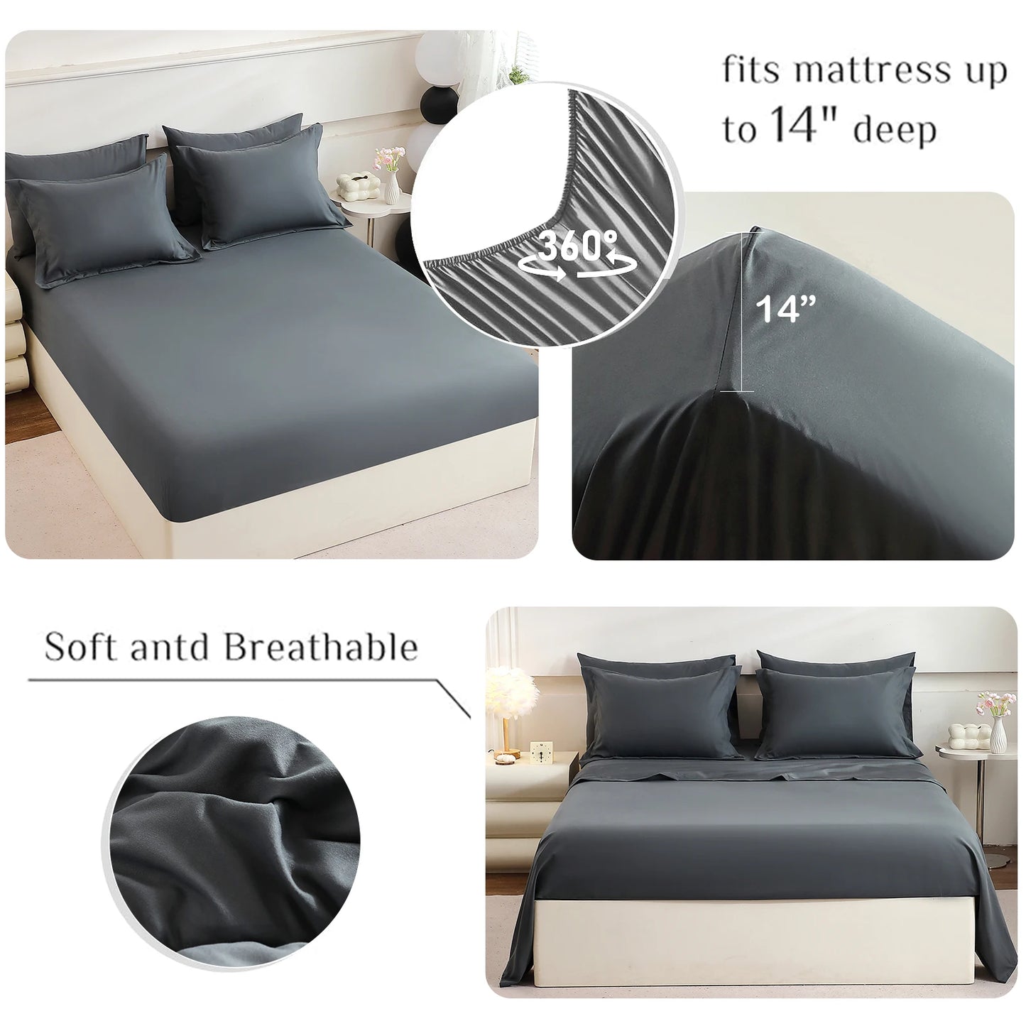 5pcs/7pcs Bedding Sets - Comforter ,Flat Sheet ,Fitted Sheet and Pillowcases