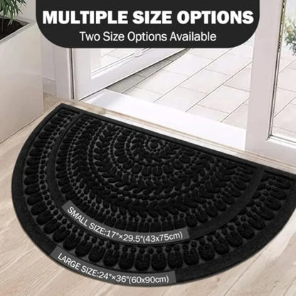Half Circle Welcome Mat 17x30, Indoor and Outdoor
