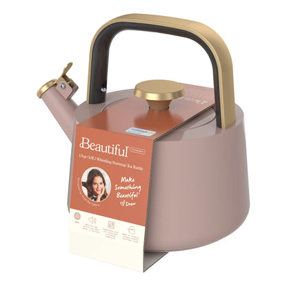 Beautiful 1.8L Ceramic Non-Stick Stovetop Tea Kettle, Sage Green by Drew Barrymore