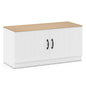 2-Door Shoe Bench with Adjustable Shelves, Hidden Storage Space for Hallway,Living room or Bedroom
