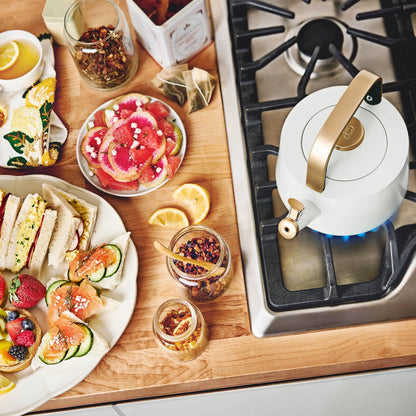 Beautiful 1.8L Ceramic Non-Stick Stovetop Tea Kettle, Sage Green by Drew Barrymore