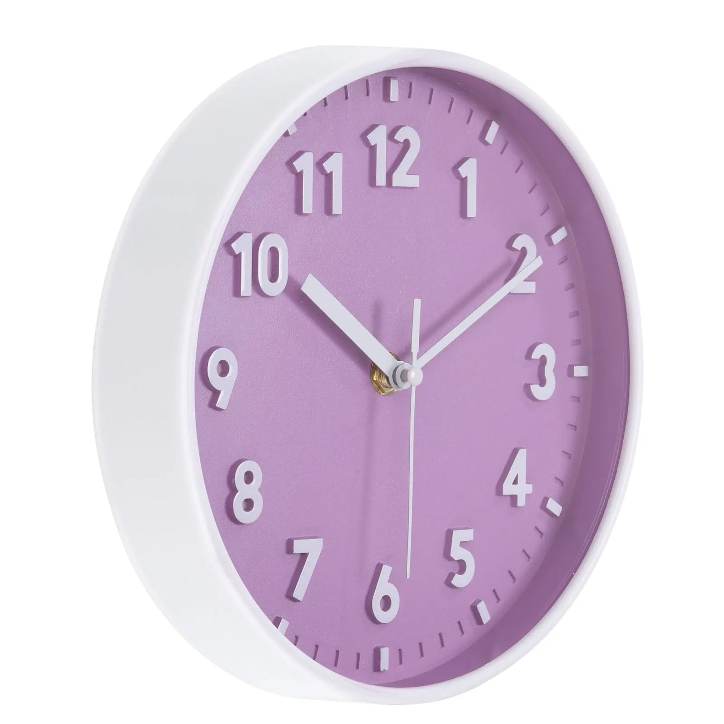 8 Inch 3D Quartz Wall Clock , Battery Operated Silent Non-Ticking
