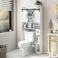 Over The Toilet Storage Cabinet with Sliding Doors, White | Farmhouse Storage Cabinet Over Toilet, Home Space-Saving Toilet Rack, Toilet Paper Holder Stand