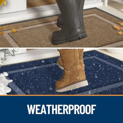 Front Door Mat Indoor Outdoor Entrance, Waterproof All-Season