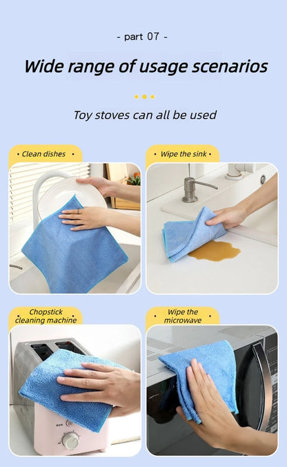 Microfiber Cleaning Cloths, Absorbent, Reusable