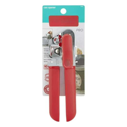 Manual Stainless Steel Can Opener with Chrome Finish