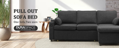 Sofa Bed Sleeper w/Pull Out and Storage,USB, Cup Holder